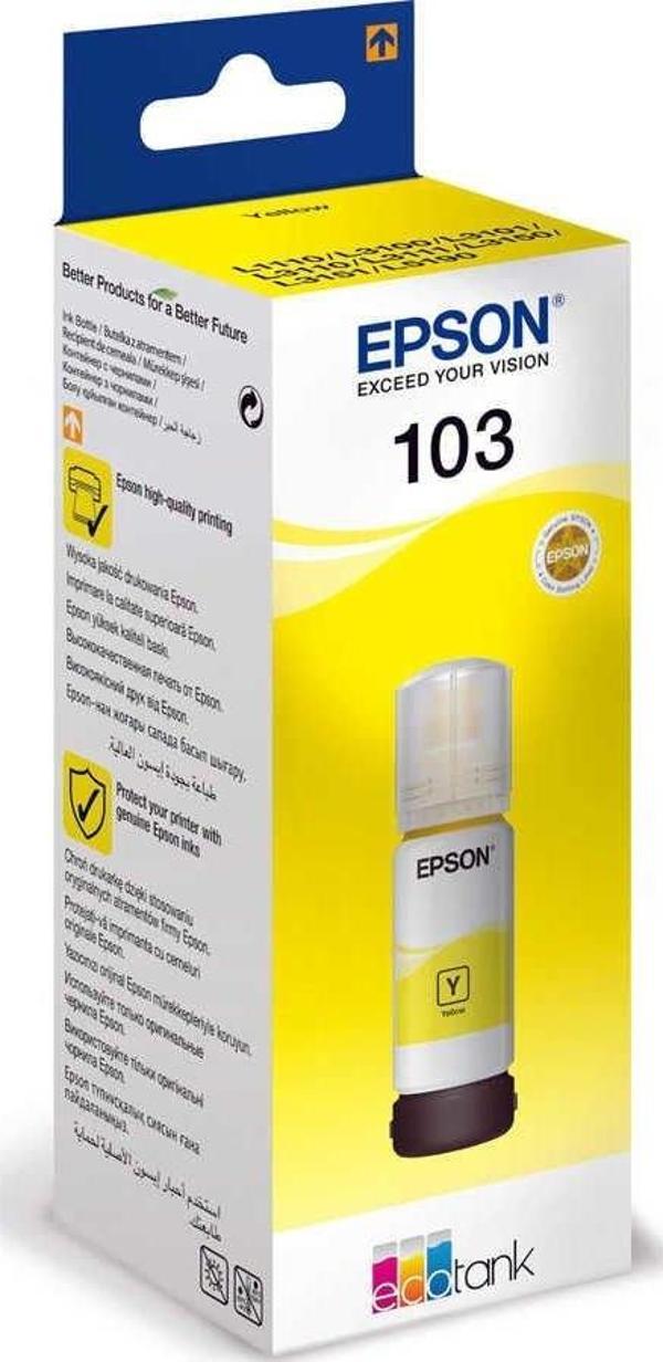 Epson 103-C13T00S44A Sarı Orijinal Mürekkep - 65ml - Image 1