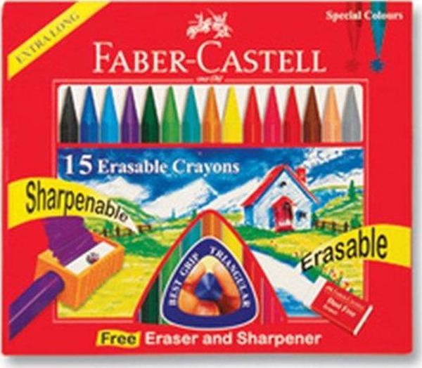 Faber-Castell 15 Renk Silinebilir Mum Boya  - Image 1
