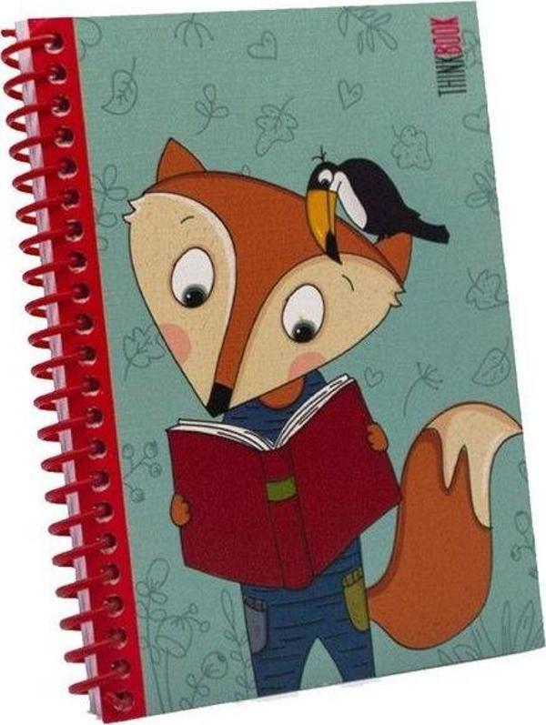 Thinkbook Wise Fox Not Defteri Renkli Spiralli Kırmızı - Image 1