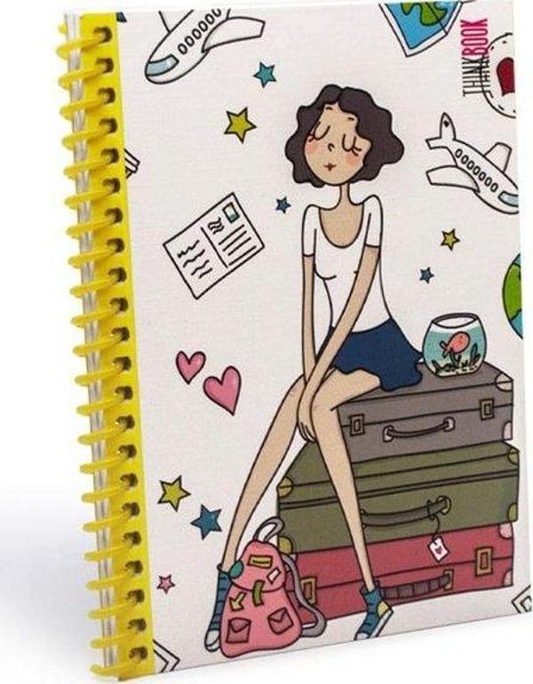 Thinkbook Happy Holiday Not Defteri Renkli Spiralli Sarı - Image 1