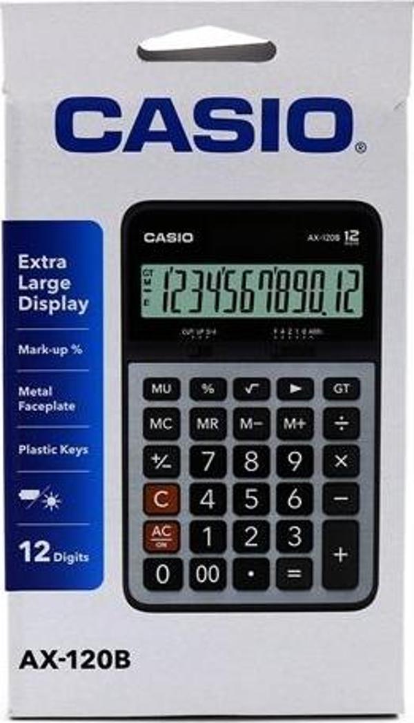 Casıo Ax-120 B/S  Hesap Makinesi 12 Hane - Image 1
