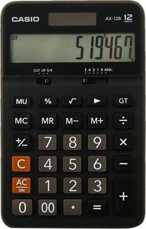 Casıo Ax-12 B Masa Üstü Hesap Makinası 12 Hane - Image 1
