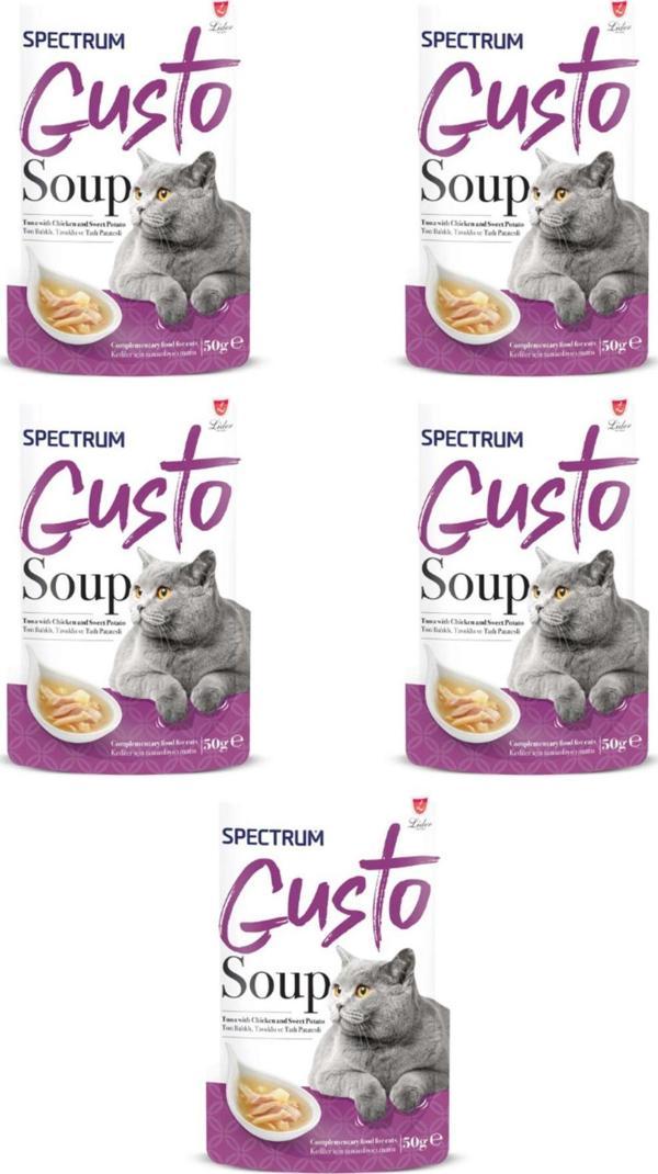 Gusto Ton Balıklı Tavuklu ve Tatlı Patatesli Kedi Çorbası 50gr - 5 Adet - Image 1