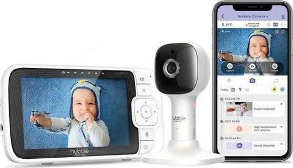 Hubble Nursery Pal Cloud  Wifi-Connect 5 Dijital Ekranlı Bebek Kamerası - Image 1