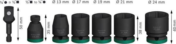 Bosch Pro Impact Lokma Ucu Seti 1/2 7Li 2608003032 - Image 1