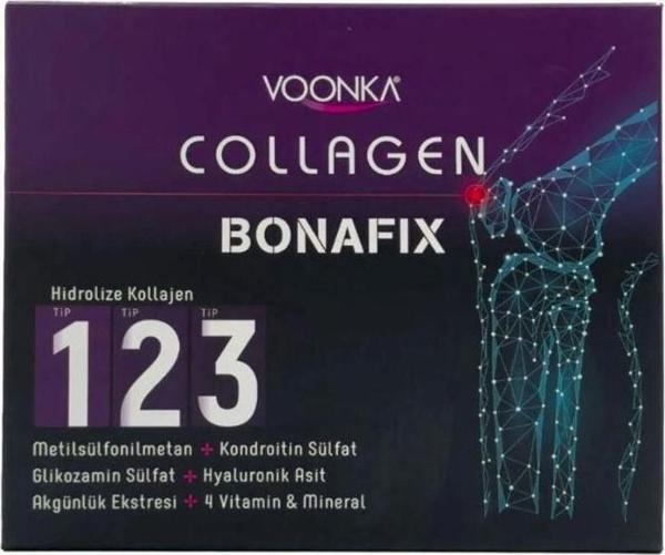 Voonka Collagen Bonafıx Tip I,II,III Takviye Edici Gıda 30 Saşe - Image 1