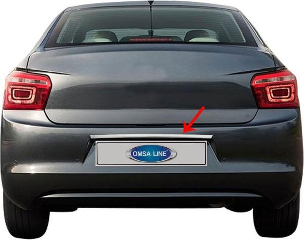 OMSA Citroen C-Elysee Krom Bagaj Çıtası Plaka Üstü 2012 ve Sonrası - Image 1