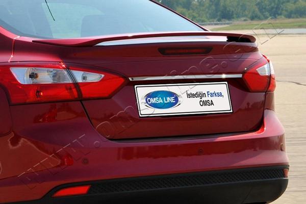 OMSA Ford Focus 3 Sedan Krom Bagaj Çıtası Plaka Üstü 2011-2018 Arası - Image 1