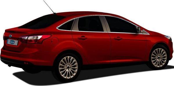 OMSA Ford Focus 3 Sedan Krom Cam Çerçevesi 12 Parça 2010-2018 Arası - Image 1