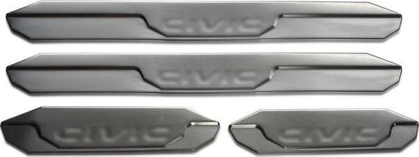 OMSA Honda Civic FD6 Krom Kapı Eşiği 4 Parça Taşlı 2006-2011 Arası - Image 1