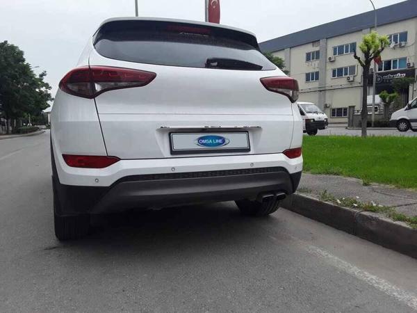 OMSA Hyundai Tucson Krom Bagaj Çıtası Plaka Üstü 2015-2018 Arası - Image 1