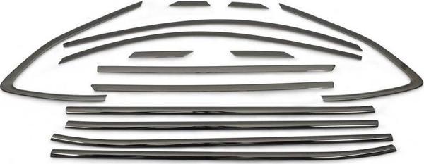 OMSA Hyundai Tucson Siyah Krom Cam Çerçevesi 14 Parça 2015-2020 Arası - Image 1