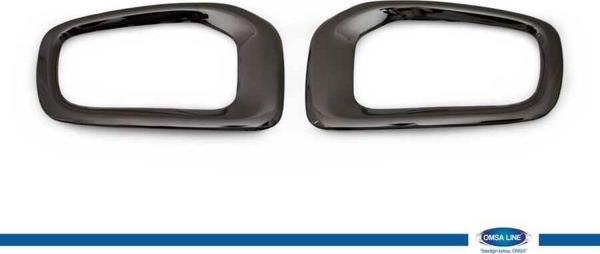 OMSA Jeep Renegade Siyah Krom Sis Farı Çerçevesi 2 Parça 2014-2018 Arası - Image 1