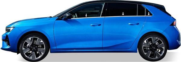 OMSA Opel Astra L Krom Cam Alt Çıtası 6 Parça 2022 ve Sonrası - Image 1