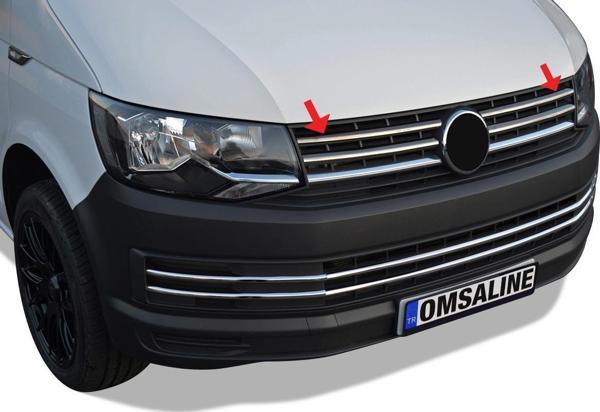 OMSA VW T6 Transporter Siyah Krom Ön Panjur 4 Parça 2015-2019 Arası - Image 1