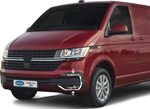 OMSA VW T6.1 Transporter Krom Sis Far Kaşı 4 Parça 2020-2023 Arası - Image 1