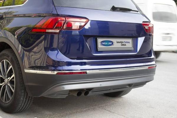 OMSA VW Tiguan Krom Arka Tampon Çıtaları 3 Parça 2016-2020 Arası - Image 1