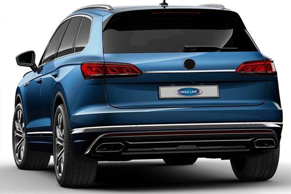 OMSA VW Touareg Krom Bagaj Çıtası Plaka Üstü 2018 ve Sonrası - Image 1