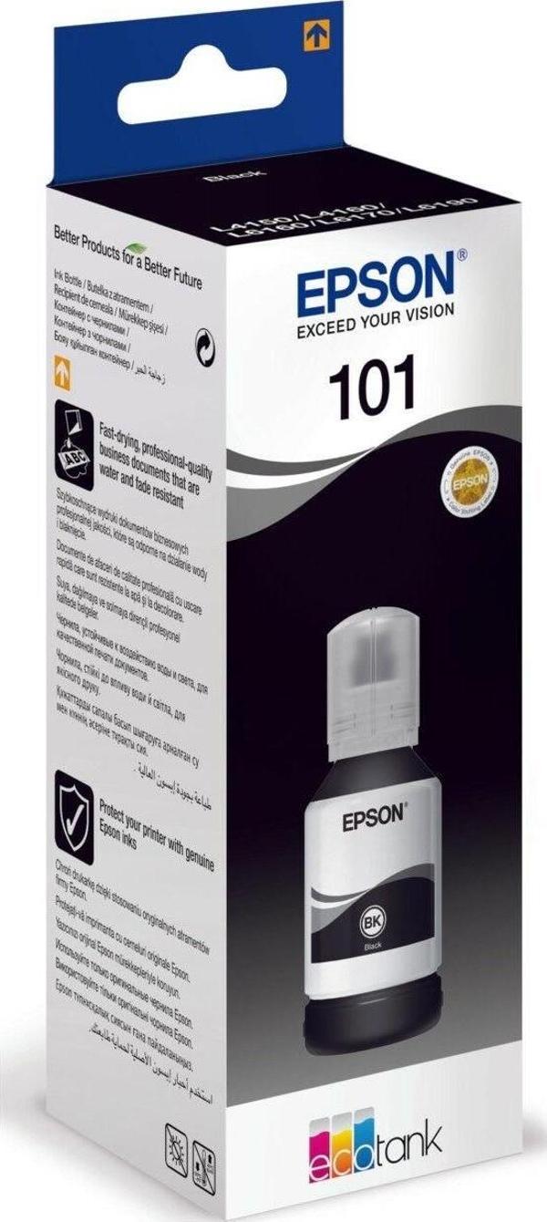 Epson 101 Orijinal Siyah Mürekkep Şişesi, 127 ml. L4150/L4160/L6160/L6170/L6190/L14150 (C13T03V14A) - Image 1