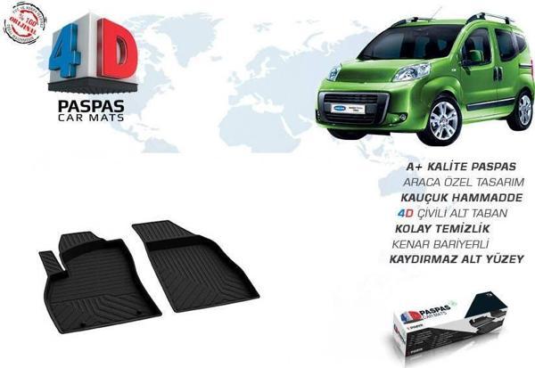 Fiat Fiorino 4D Havuzlu Paspas Siyah Ön 2 Parça 2008 ve Sonrası - Image 1