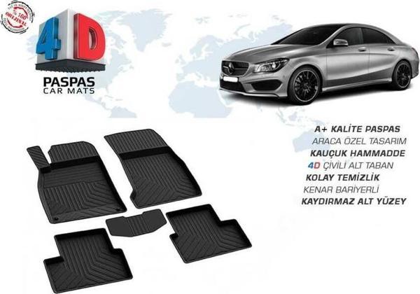 Mercedes CLA Class W117 4D Havuzlu Paspas Siyah 2013-2018 Arası - Image 1
