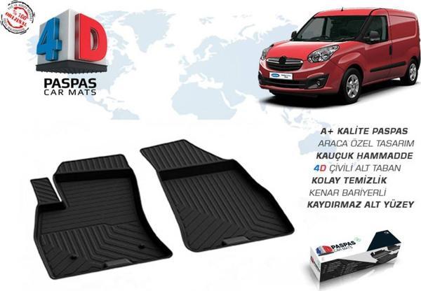 Opel Combo D 4D Havuzlu Paspas Siyah Ön 2 Parça 2010-2018 Arası - Image 1