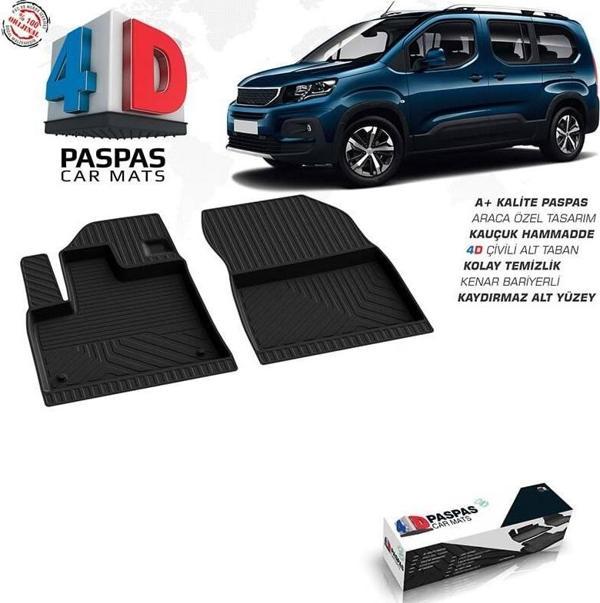 Peugeot Rifter 4D Havuzlu Paspas Siyah Ön 2 Parça 2019 ve Sonrası - Image 1