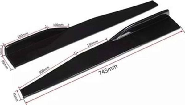 Universal Marşpiyel Flaplı Kısa Aero Piano Black ABS - Image 1