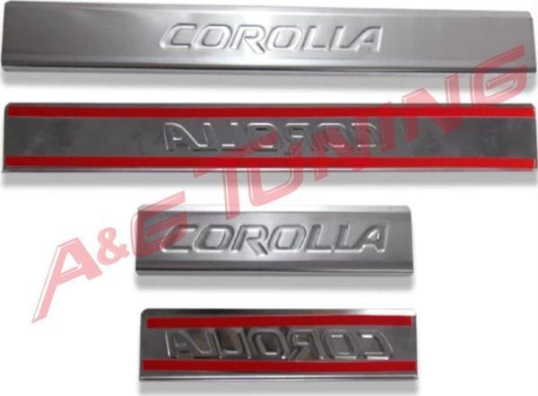 AG Toyota Corolla Krom Kapı Eşiği Takımı 2007-2010 Paslanmaz Çelik - Image 1
