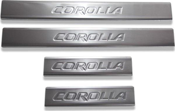 AG Toyota Corolla Krom Kapı Eşiği Tk 2013 Üzeri Paslanmaz Çelik - Image 1