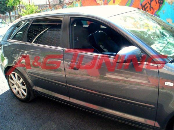 AUDI A3 Krom Cam Çıtası Tk. 2004-2012 6 Prç Paslanmaz Çelik - Image 1