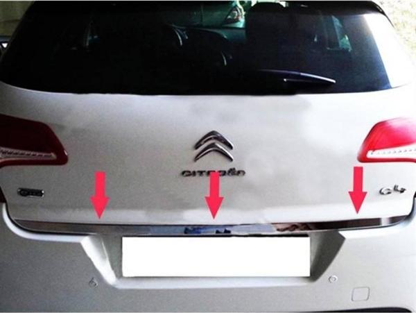 Citroen C4  Formlu  Krom Bagaj Alt Çıta 2010-2020 - Image 1