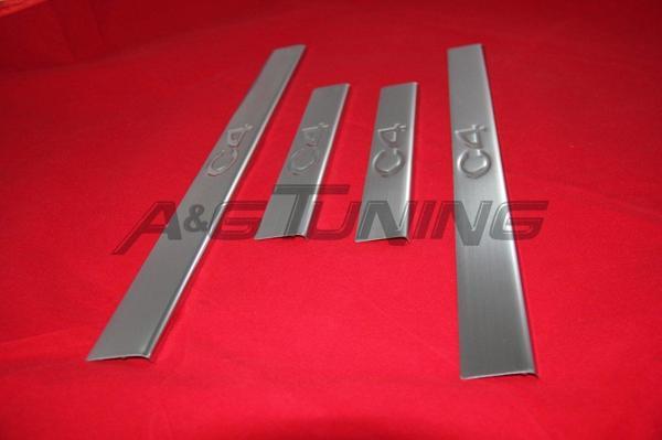 Citroen C4 HB Krom Kapı Eşiği Tk 2005-2010 4Kapı Paslanmaz Çelik - Image 1