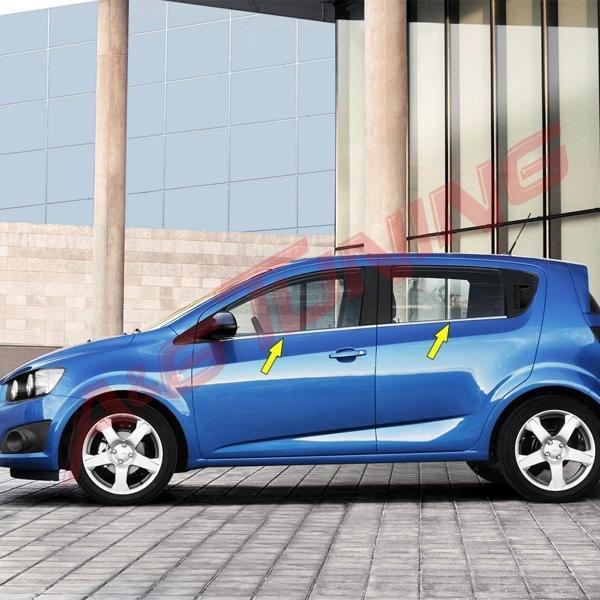Chevrolet Aveo HB Krom Cam Çıtası 2011 Üzeri Paslanmaz Çelik - Image 1