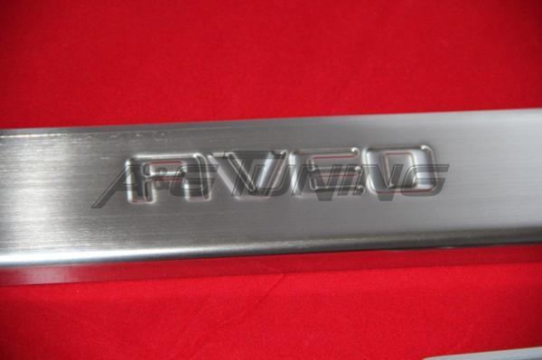 Chevrolet Aveo HB Krom Kapı Eşiği 4 Prç. 2011 ve Sonrası Paslanmaz Çelik - Image 1