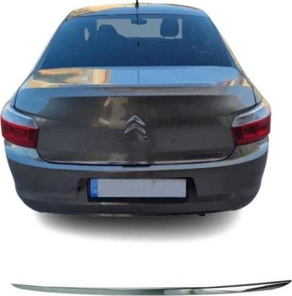 Citroen C-Elysee Krom Bagaj Alt Çıta Formlu 2012-2017 Arası Paslanmaz Çelik - Image 1
