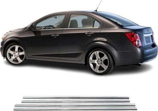 Chevrolet Aveo SEDAN Krom Cam Çıtası Tk 2011 Üzeri Paslanmaz Çelik - Image 1