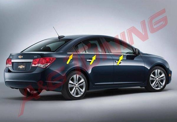 Chevrolet Cruze SD Krom Cam Çıtası Tk 2009-2016 Arası 6 Prç Paslanmaz Çelik - Image 1