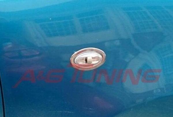 Citroen C1 Krom Sinyal Çerçevesi 2005 Üzeri 2Prç Paslanmaz Çelik - Image 1