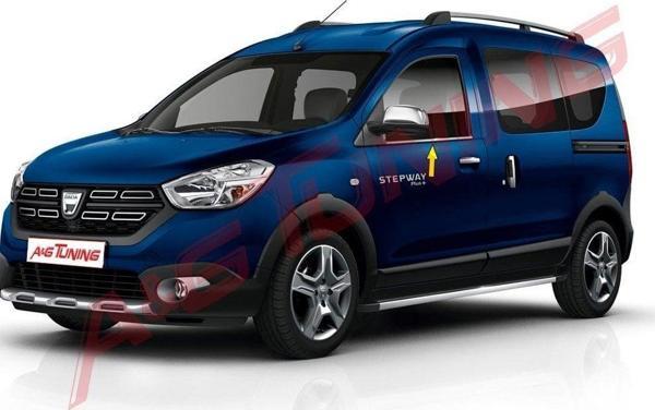 Dacia Dokker Krom Cam Çıtası Tk 2013 Üzeri 2Prç Paslanmaz Çelik - Image 1