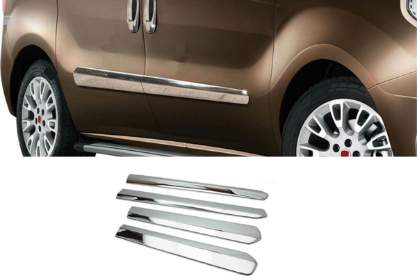 Fiat Doblo Krom Kapı Çıtası Tk 2010 Üzeri Paslanmaz Çelik - Image 1