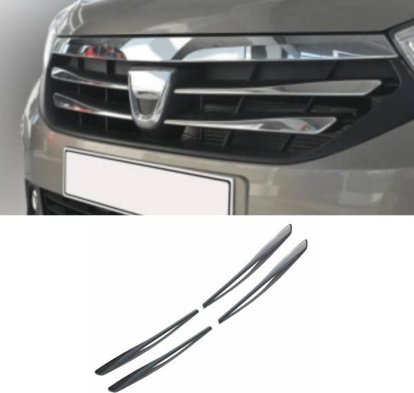 Dacia Lodgy Krom Ön Panjur 2012 Üzeri 4 Prç Paslanmaz Çelik - Image 1