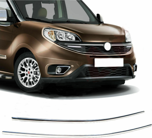 Fiat Doblo Krom Ön Panjur 2015 Üzeri 2Prç Paslanmaz Çelik - Image 1