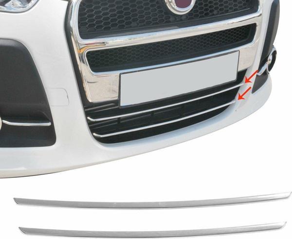 Fiat Doblo Krom Ön Tampon Çıtası 2010-2014 2Prç Paslanmaz Çelik - Image 1