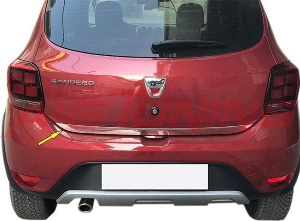 Dacia Sandero Krom Bagaj Alt Çıta Formlu 2013-2020  Arası Paslanmaz Çelik - Image 1