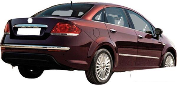 Fiat Linea Krom Cam Çıtası Tk 2006 Üzeri 8Prç Paslanmaz Çelik - Image 1