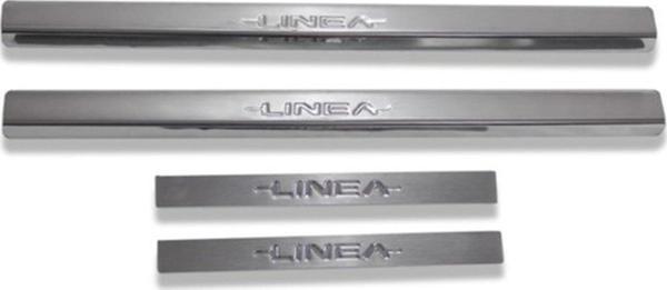 Fiat Linea Krom Kapı Eşiği Tk 2006-2012 4 Kapı Paslanmaz Çelik - Image 1