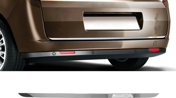 Fiat Doblo Krom Bagaj Alt Çıta Formlu 2010-2014 Paslanmaz Çelik - Image 1