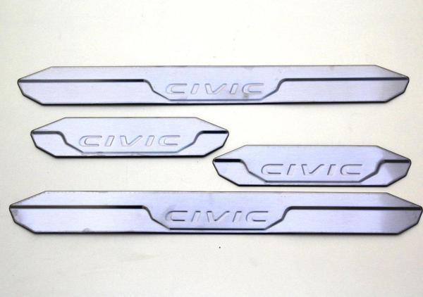 Honda Civic FB7 Krom Kapı Eşiği 4 Prç. 2012-2015 P.Çelik - Image 1