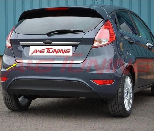 Ford Fiesta Krom Bagaj Alt Çıta Formlu 2009-2017 Arası Paslanmaz Çelik - Image 1